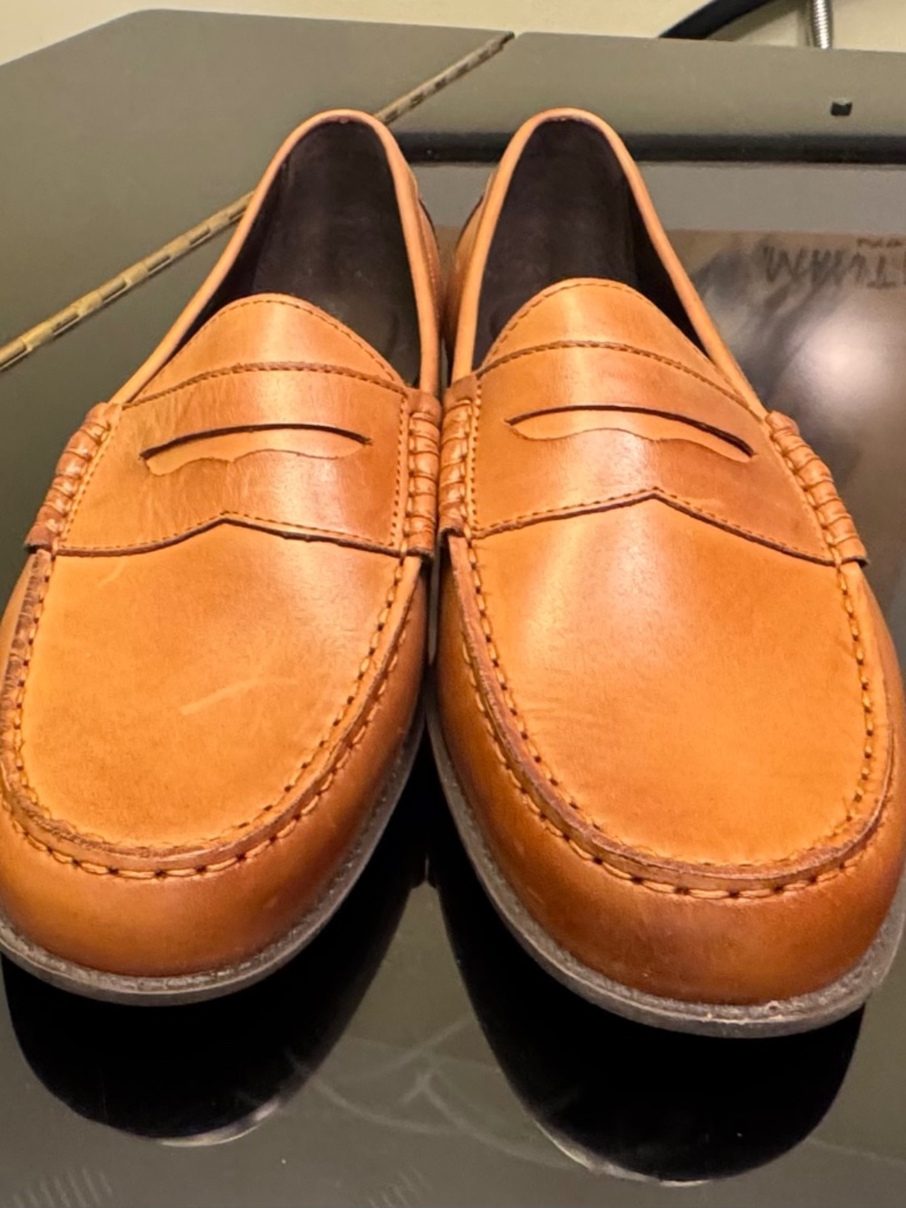 Cole Haan, size 11 loafers, tan leather